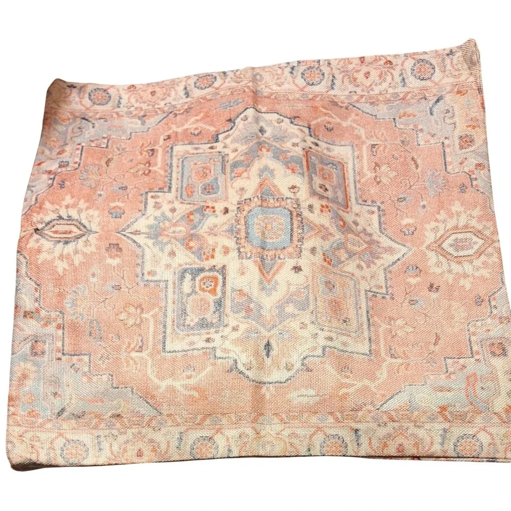 Medallion Throw Pillow Covers (2) Neutral Textured‎ Boho Decorative Pillows
